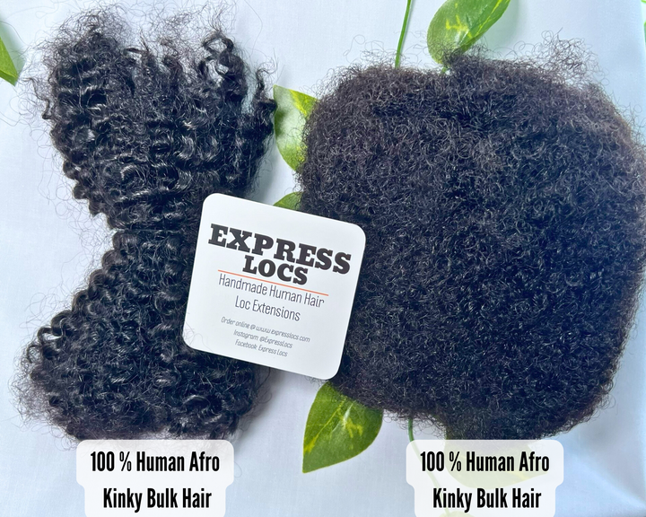 100% Human Hair Afro Kinky- Kinky Curly Bulk Hair