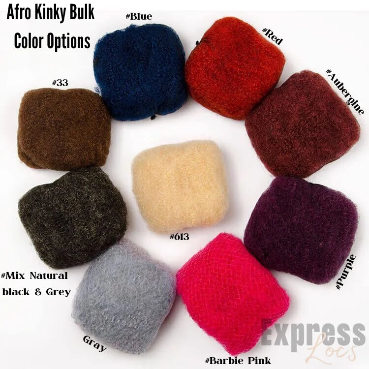 Afro Kinky Bulk Color Options